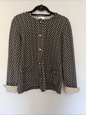 Tog Shop VTG Women's Granny Cottage Core Patterned Twee Cardigan Jacket Med